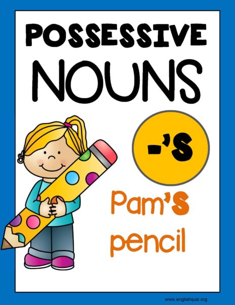 所有代名詞(Possessive Nouns)練習（一）