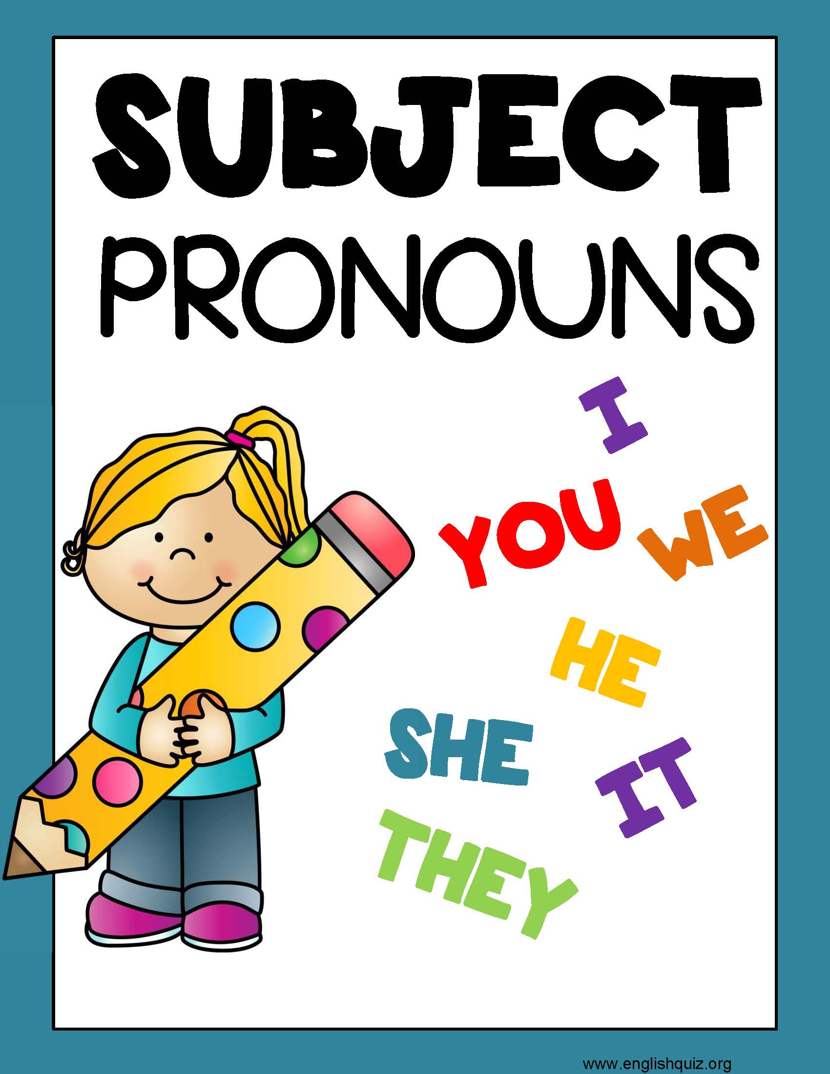 Subject Pronouns Worksheets Fifth Grade